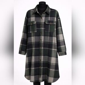 Oversized Plaid Flannel Shirt/Dress/Jacket